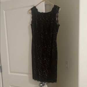 Adrianna Papell Black Lace Mini Dress